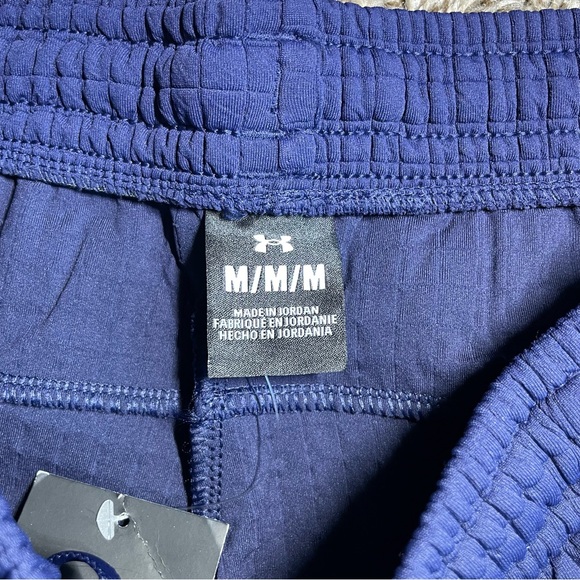 Under Armour UA Unstoppable Fleece Grid Joggers Mens Sz Medium Blue 1386544-410 - Picture 5 of 9